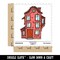 Water Bottle Sticker Set Tall Skinny Brick House Home Cute Waterproof Vinyl Stickers Pack Decal, Skateboard, Laptop, Car, Window, Bumper - 5 Pack